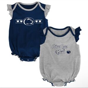 ⭐ GEN² Baby Girls Nittany Lions Romper Set 0–3 Months ⭐